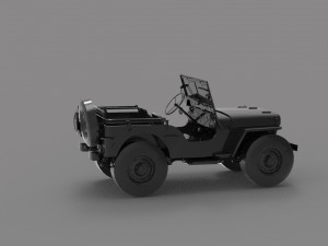 Willys MB Jeep Forza Horizon Car READY TO PRINT MODEL Modello di stampa 3D