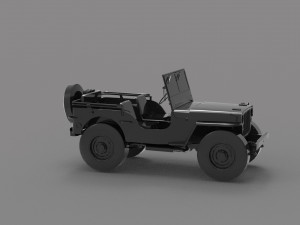 Willys MB Jeep Forza Horizon Car READY TO PRINT MODEL Modello di stampa 3D