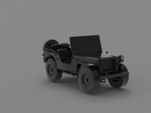 Willys MB Jeep Forza Horizon Car READY TO PRINT MODEL Modello di stampa 3D