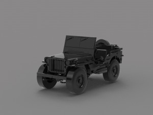Willys MB Jeep Forza Horizon Car READY TO PRINT MODEL Modello di stampa 3D