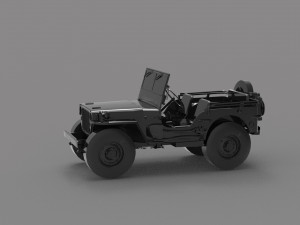 Willys MB Jeep Forza Horizon Car READY TO PRINT MODEL Modello di stampa 3D
