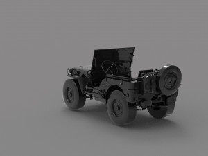 Willys MB Jeep Forza Horizon Car READY TO PRINT MODEL Modello di stampa 3D