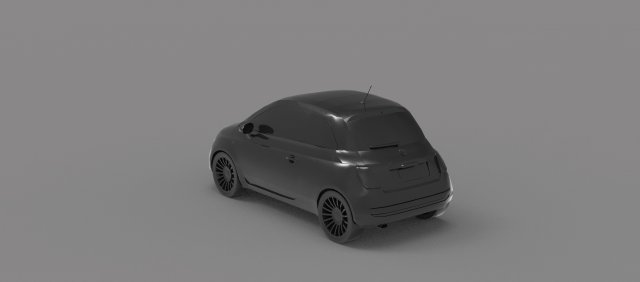 Car Fiat 500 READY TO PRINT MODEL 3D-Druckmodell .c4d .max .obj .3ds .fbx .stl .blend 