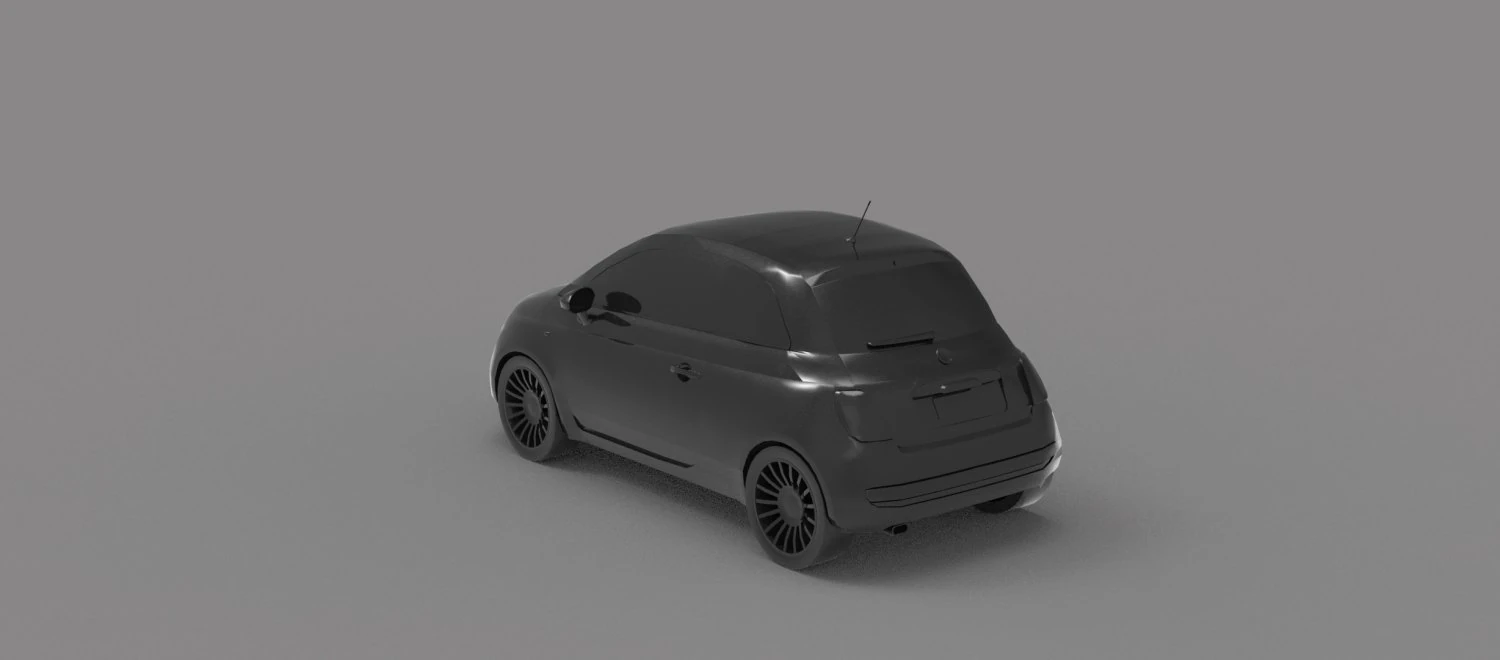 Car Fiat 500 READY TO PRINT MODEL 3D Print Model .c4d .max .obj .3ds .fbx .stl .blend 