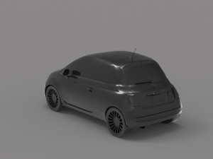 Car Fiat 500 READY TO PRINT MODEL Modelo de Impressão 3D