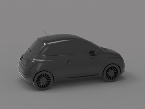 Car Fiat 500 READY TO PRINT MODEL 3D-Druckmodell
