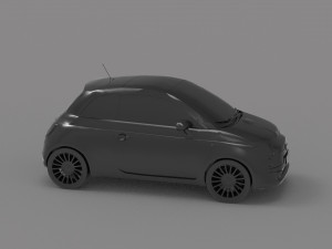 Car Fiat 500 READY TO PRINT MODEL 3D-Druckmodell