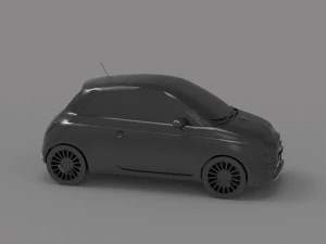 Car Fiat 500 READY TO PRINT MODEL 3D Print Model