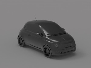 Car Fiat 500 READY TO PRINT MODEL 3D-Druckmodell