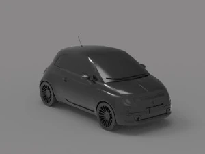 Car Fiat 500 READY TO PRINT MODEL 3D Print Model