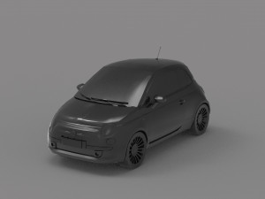 Car Fiat 500 READY TO PRINT MODEL 3D-Druckmodell