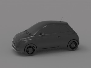 Car Fiat 500 READY TO PRINT MODEL 3D-Druckmodell