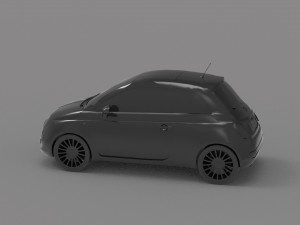 Car Fiat 500 READY TO PRINT MODEL 3D-Druckmodell