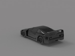 Ferrari F40 car READY TO PRINT MODEL 3Dプリントモデル