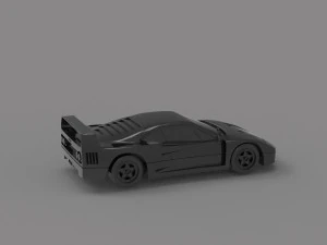 Ferrari F40 car READY TO PRINT MODEL 3D Print Model