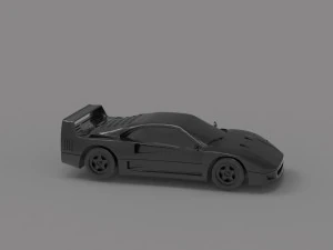 Ferrari F40 car READY TO PRINT MODEL 3D Print Model