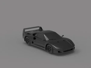 Ferrari F40 car READY TO PRINT MODEL 3D Print Model