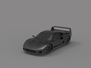 Ferrari F40 car READY TO PRINT MODEL 3D Print Model