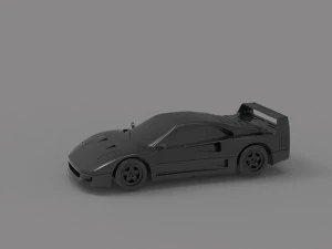 Ferrari F40 car READY TO PRINT MODEL 3D Print Model