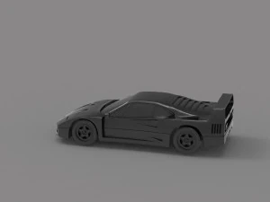 Ferrari F40 car READY TO PRINT MODEL 3D Print Model