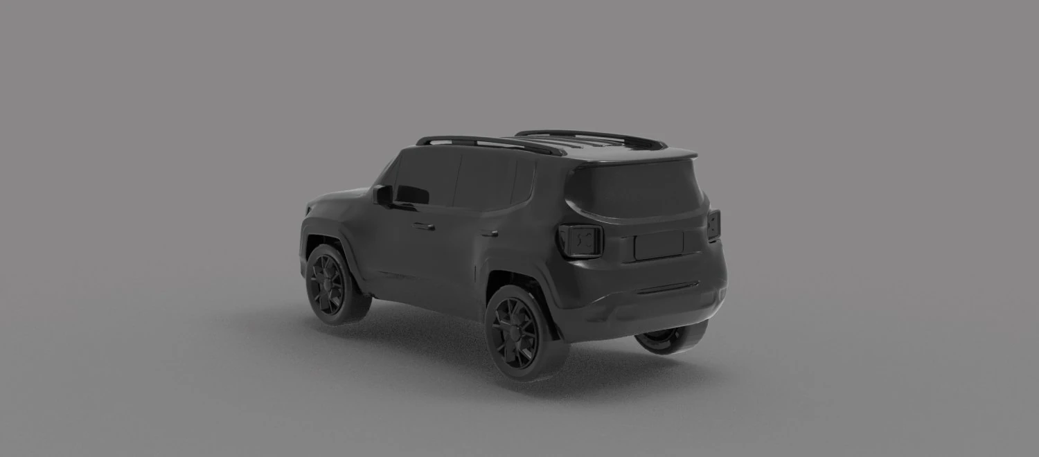 Jeep renegade READY TO PRINT MODEL 3D Print Model .c4d .max .obj .3ds .fbx .stl .blend 