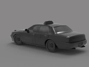 Taxi car READY TO PRINT MODEL 3D Print Model