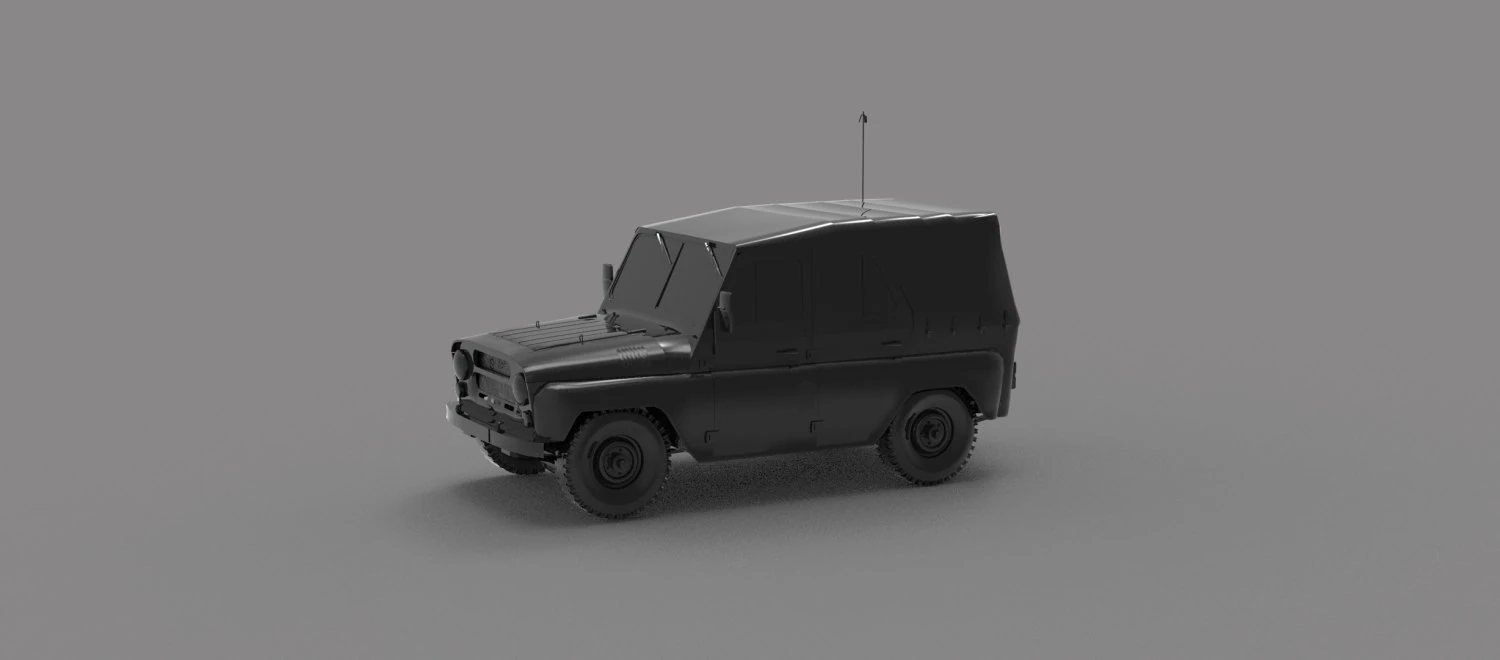 Uaz tent car READY TO PRINT MODEL 3D Print Model .c4d .max .obj .3ds .fbx .stl .blend 