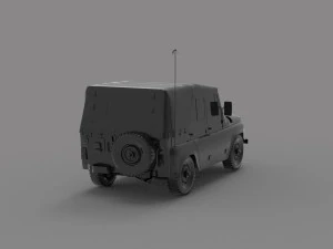 Uaz tent car READY TO PRINT MODEL 3D Print Model