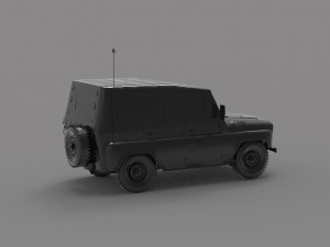 Uaz tent car READY TO PRINT MODEL 3D-Druckmodell
