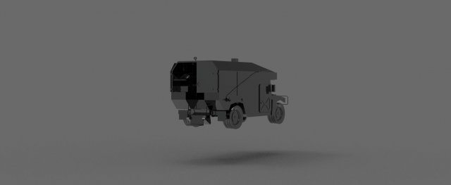 Car Ambulance Army READY TO PRINT MODEL Model do druku 3D .c4d .max .obj .3ds .fbx .stl .blend