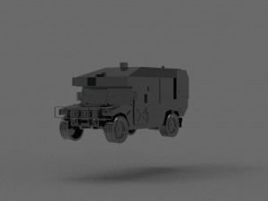 Car Ambulance Army READY TO PRINT MODEL 3D 打印模型