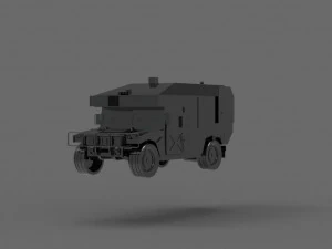 Car Ambulance Army READY TO PRINT MODEL 3D Print Model