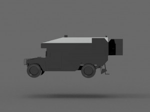 Car Ambulance Army READY TO PRINT MODEL 3D 打印模型