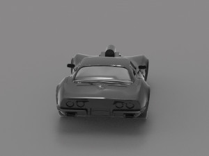 Car corvette with blower READY TO PRINT MODEL Modelo de Impressão 3D
