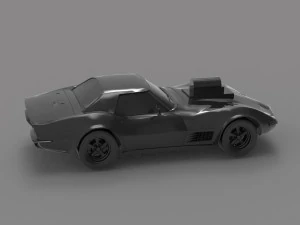 Car corvette with blower READY TO PRINT MODEL 3D Print Model