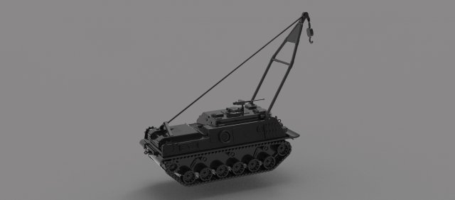 M88 RECOVERY TANK READY TO PRINT MODEL 3D 프린트 모델 .c4d .max .obj .3ds .fbx .stl .blend