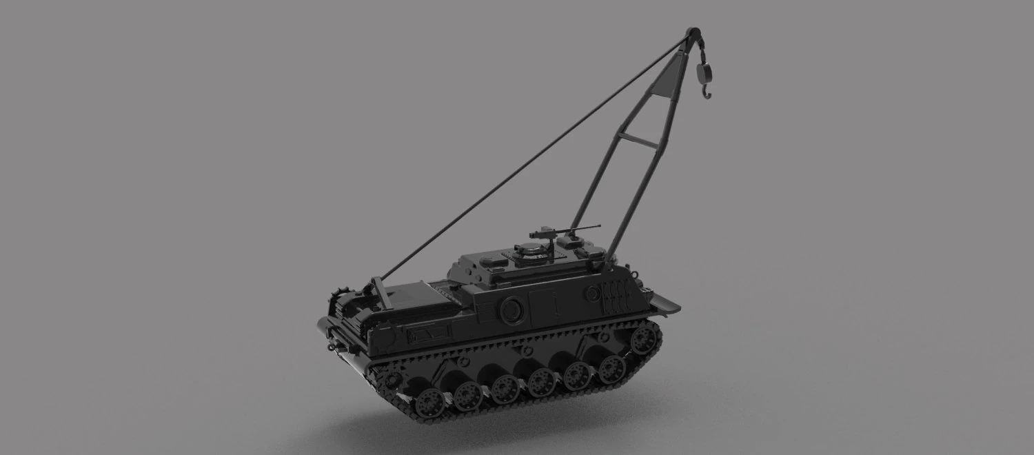 M88 RECOVERY TANK READY TO PRINT MODEL 3D Print Model .c4d .max .obj .3ds .fbx .stl .blend