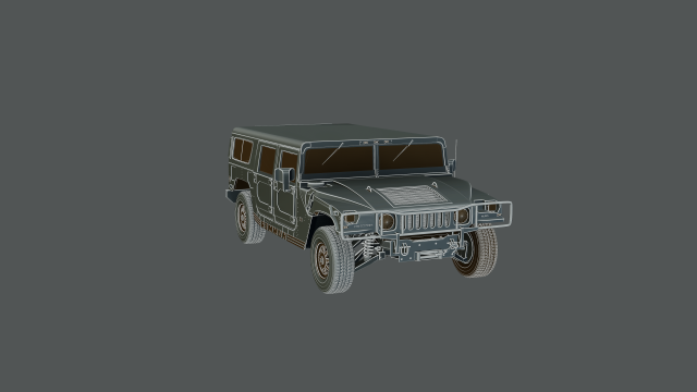 Hummer ready to print Model Cetak 3D .c4d .max .obj .3ds .fbx .stl .blend 
