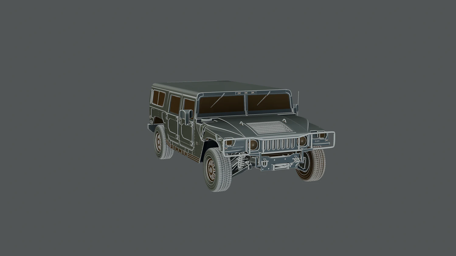 Hummer ready to print 3D Print Model .c4d .max .obj .3ds .fbx .stl .blend 