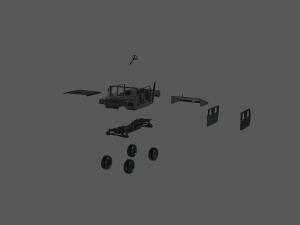 Humvee 172 model ready to print Modèles 3D en vedette