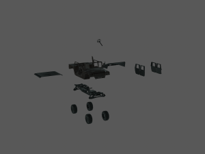 Humvee 172 model ready to print 3Dプリントモデル