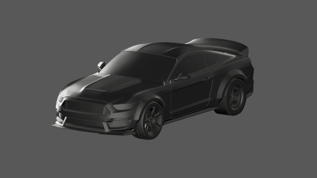 Mustang shellby gt350 ready to print model Modello di stampa 3D .c4d .max .obj .3ds .fbx .stl .blend 