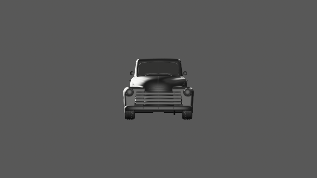 Chevrolet truck 1950 ready to print model 3Dプリントモデル .c4d .max .obj .3ds .fbx .stl .blend 