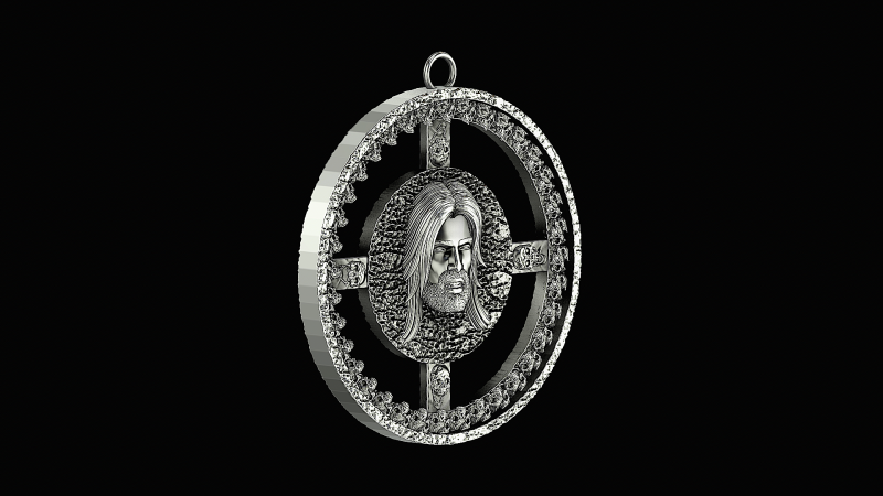 Jesus ring ready to print model 3D Принт Модель .c4d .max .obj .3ds .fbx .stl .blend 