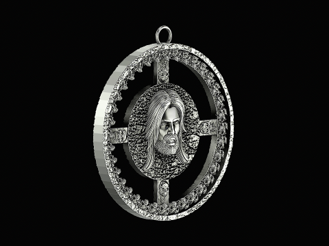 Jesus ring ready to print model Modelo de Impressão 3D