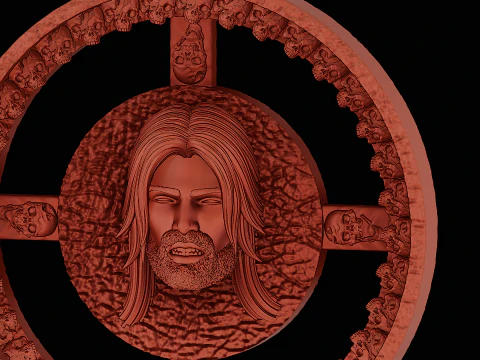 Jesus ring ready to print model 3D Print Model