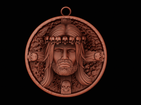 Jesus ring ready to print model 3Dプリントモデル