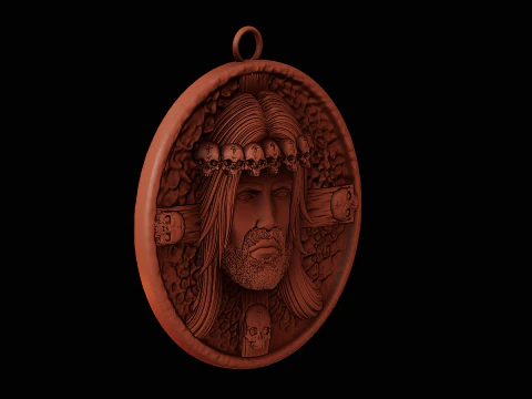 Jesus ring ready to print model 3D Print Model