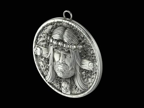 Jesus ring ready to print model 3D Print Model