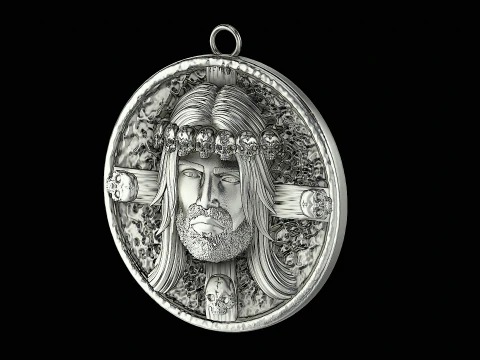 Jesus ring ready to print model 3D Print Model